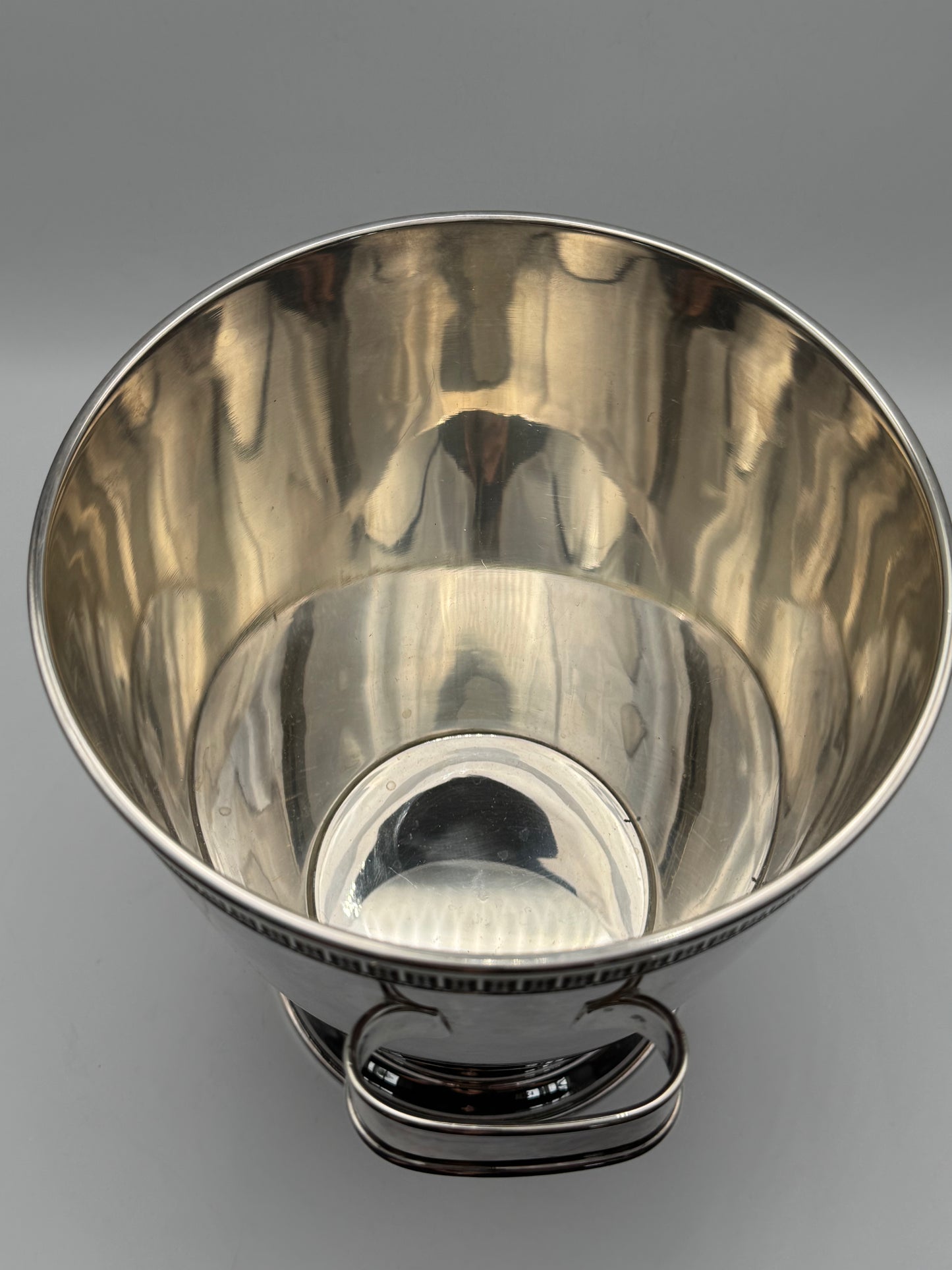 Vintage Silver Plate Champagne Wine Cooler MCM STYLE ca. 8.75” x 7.5”