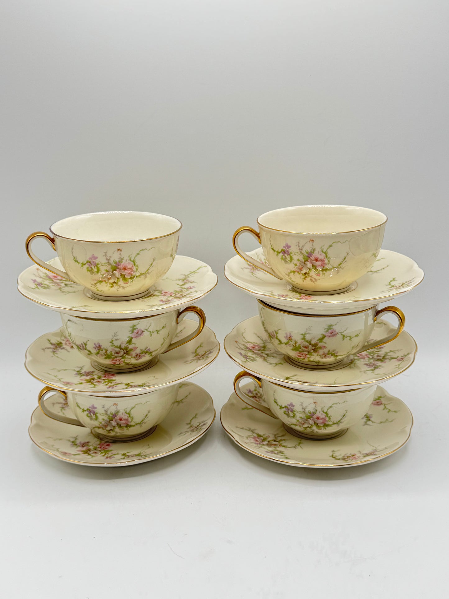 6 Cups & Saucers ROSALINDE HAVILAND New York
