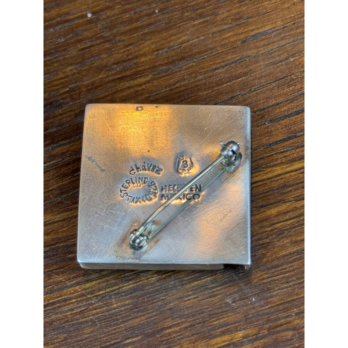 Vintage Sterling Silver Brooch Chavez Taxco Mexico Maze Modernist Eagle 3