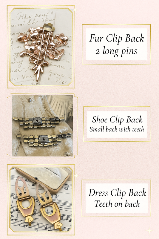How to Identify Shoe Clips, Dress Clips, and Fur Clips