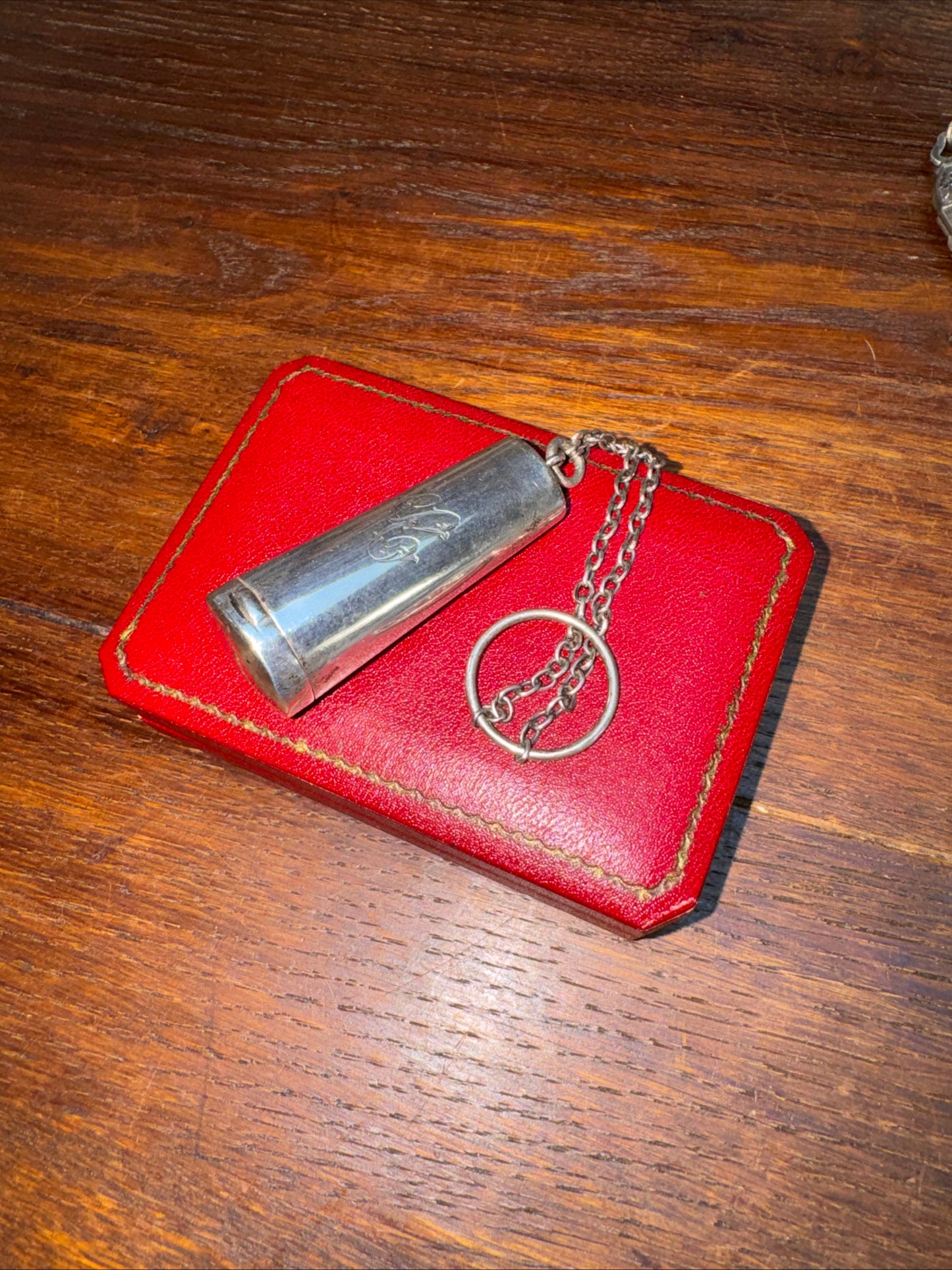 Antique Sterling Silver Chatelaine Case – Birmingham 1901 – Monogram C