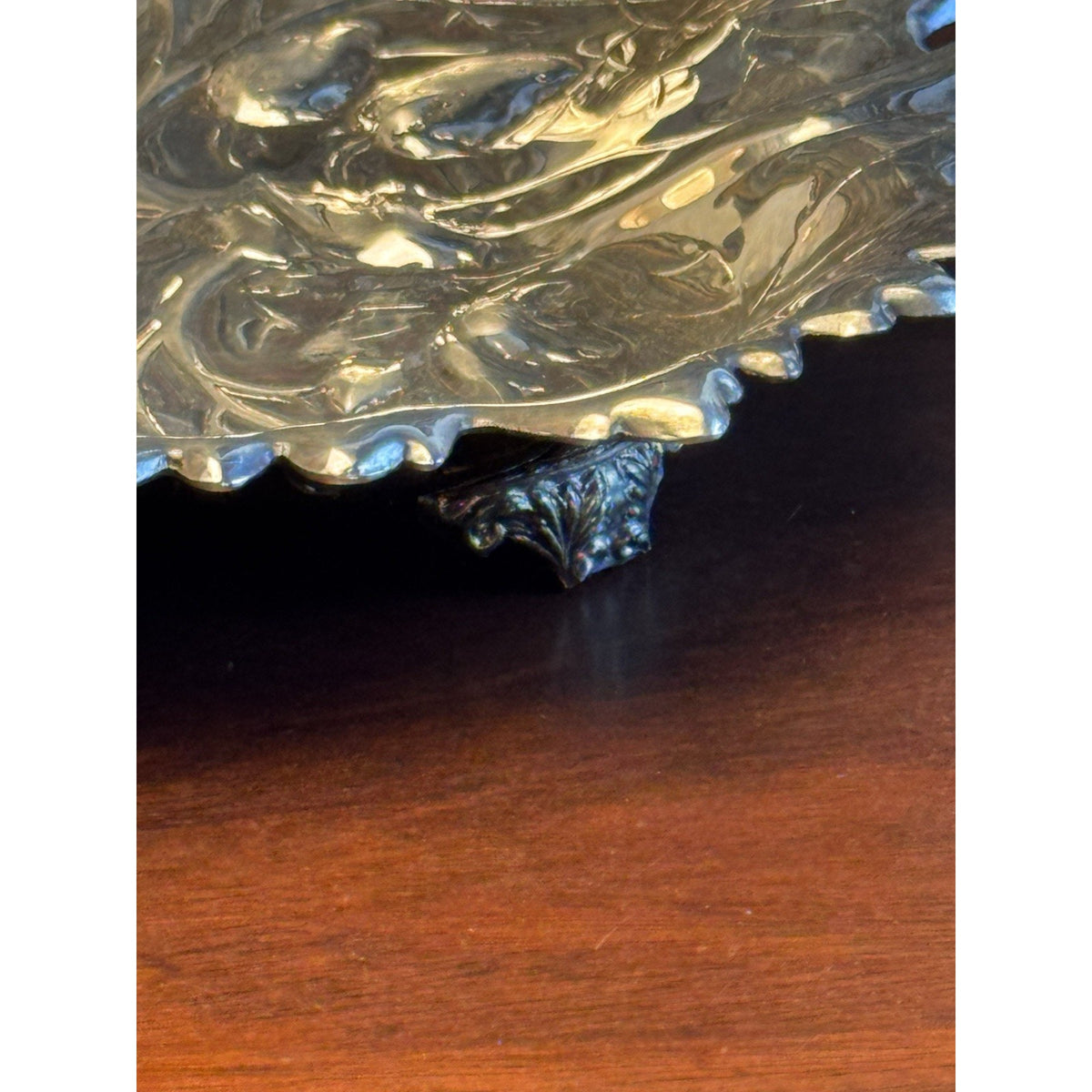 Silverplate Strawberry Dish Crescent Serving Bowl Fruit Tableware Footed