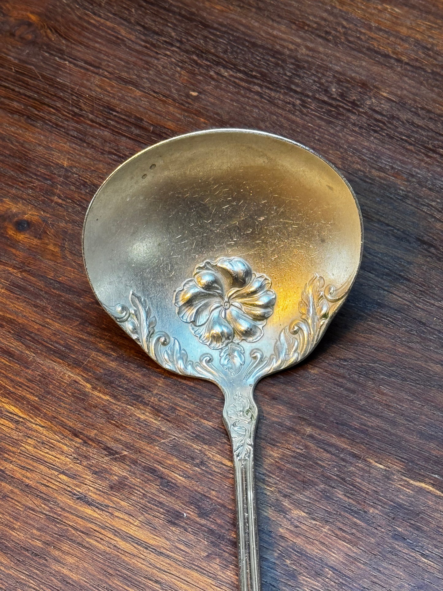 Antique Art Nouveau Silver Plate Ladle Wm Rogers & Son AA Nickel Silver