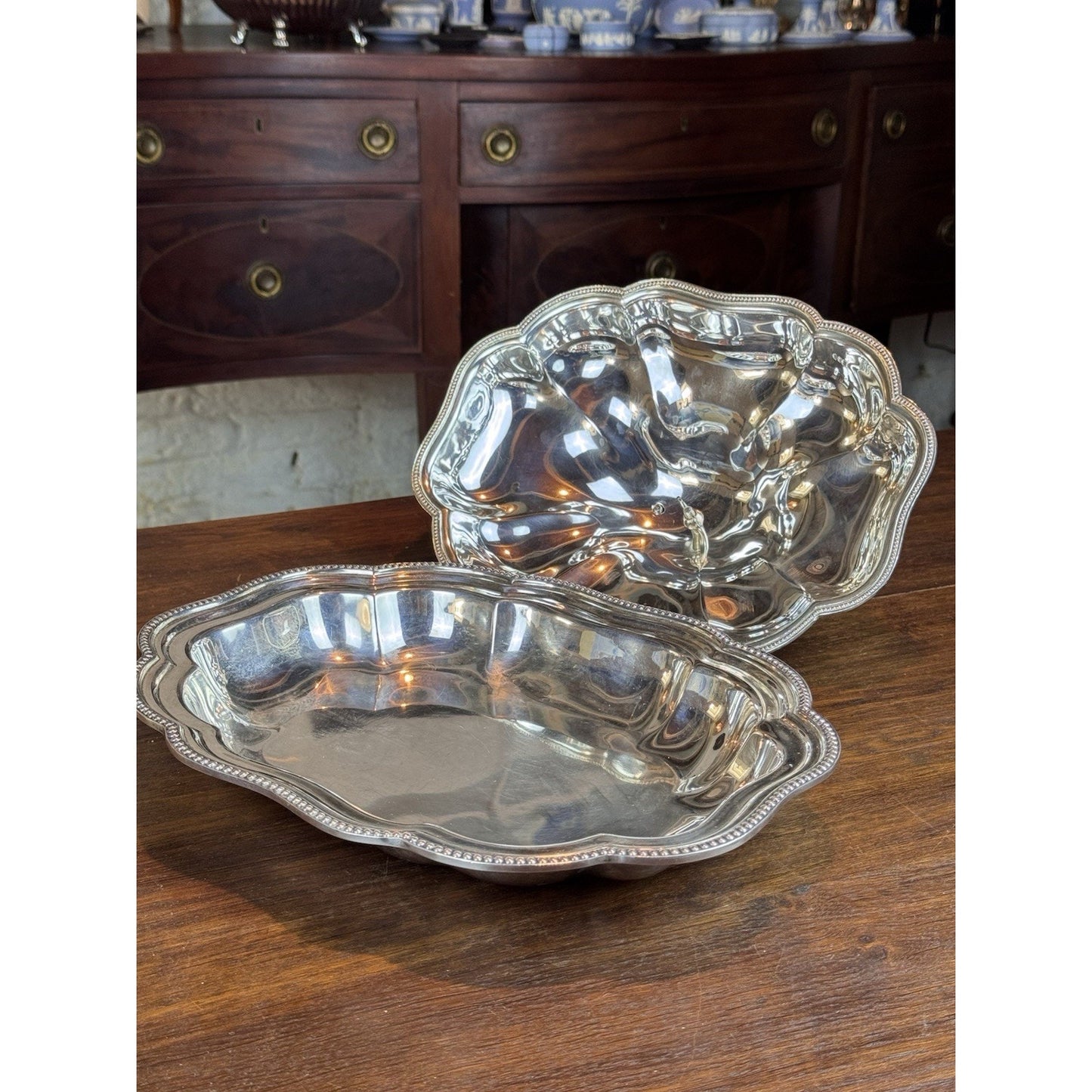 Vintage Silverplate English Style Covered Entrée Dish Chippendale 13”