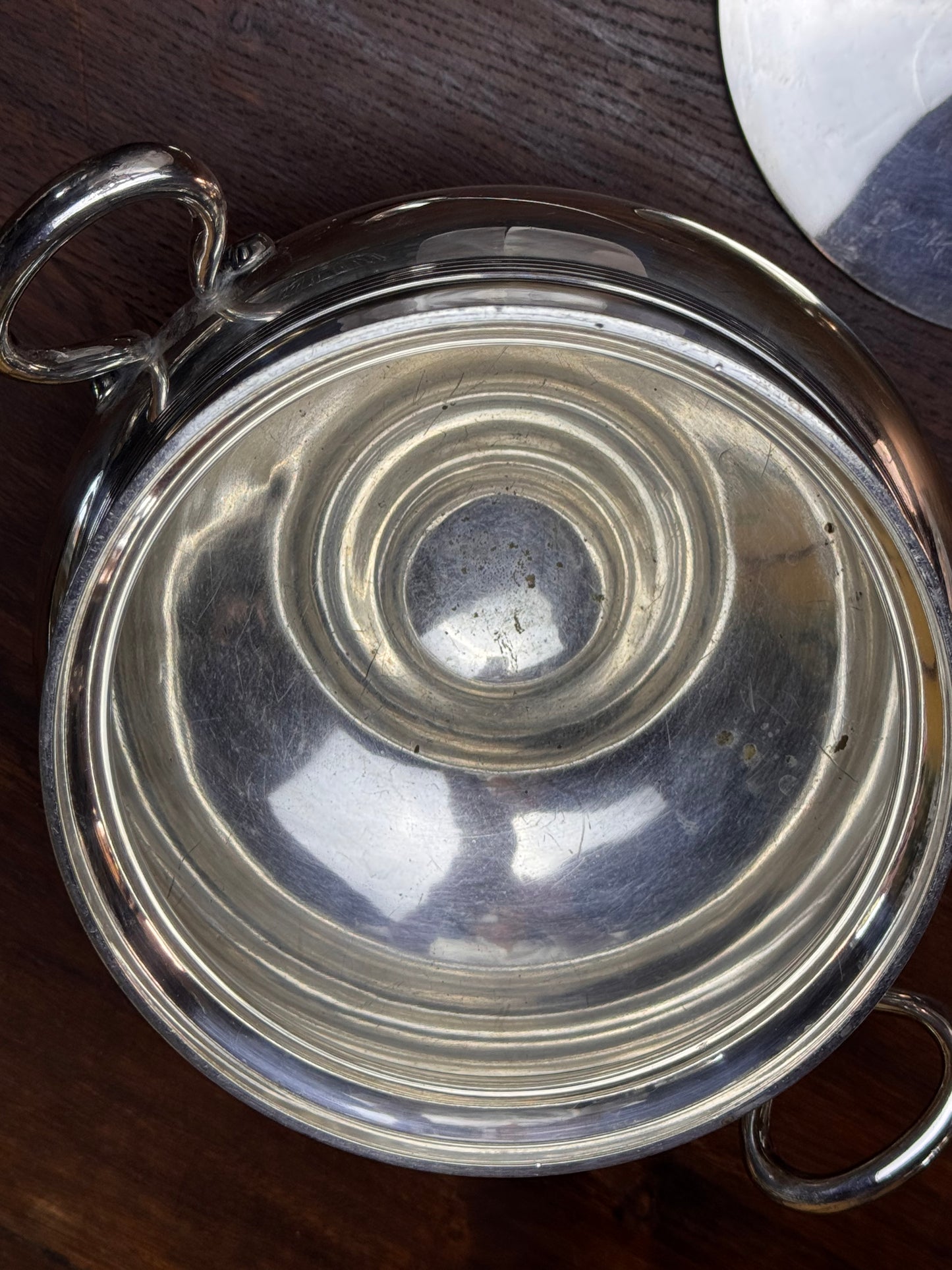 Antique Soup Tureen Lidded Footed Monogrammed Serving Bowl Ladle 9.5”