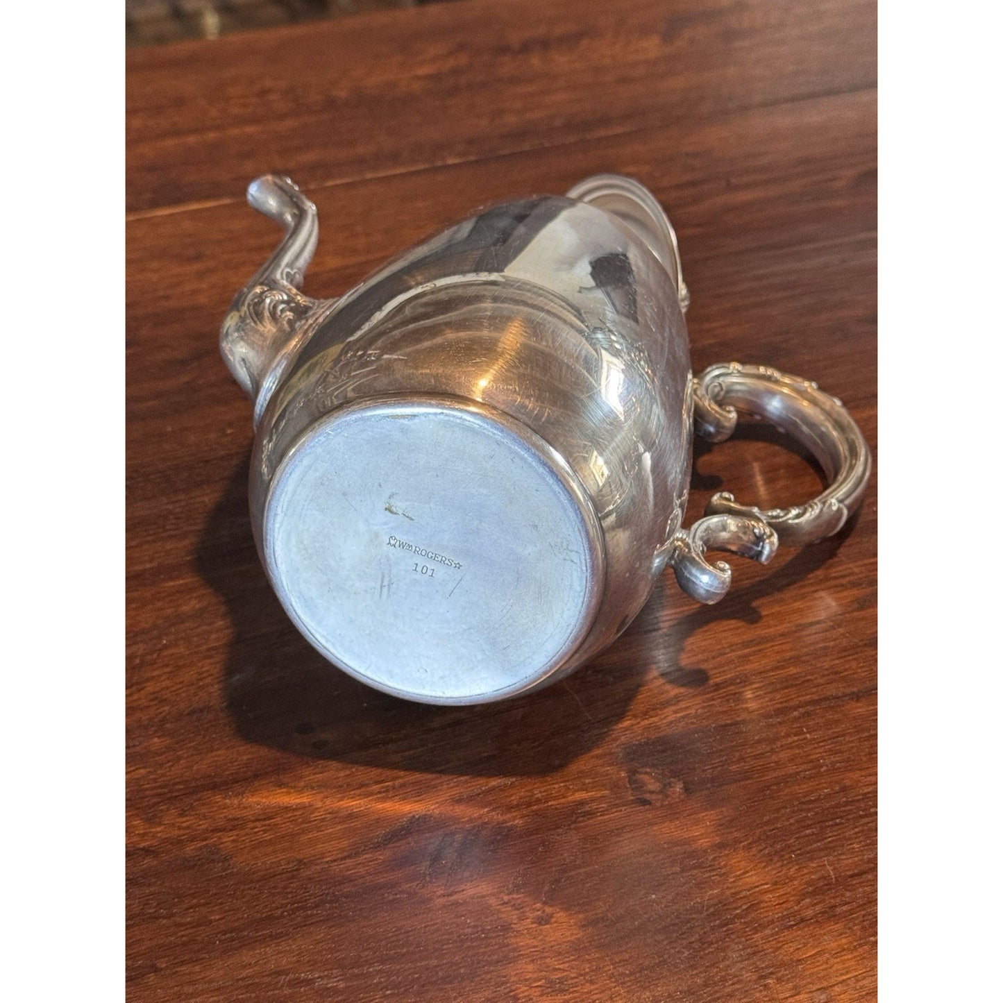 Silverplate Coffee Pot WM Rogers Vintage Hollowware Tea Server 8.5”