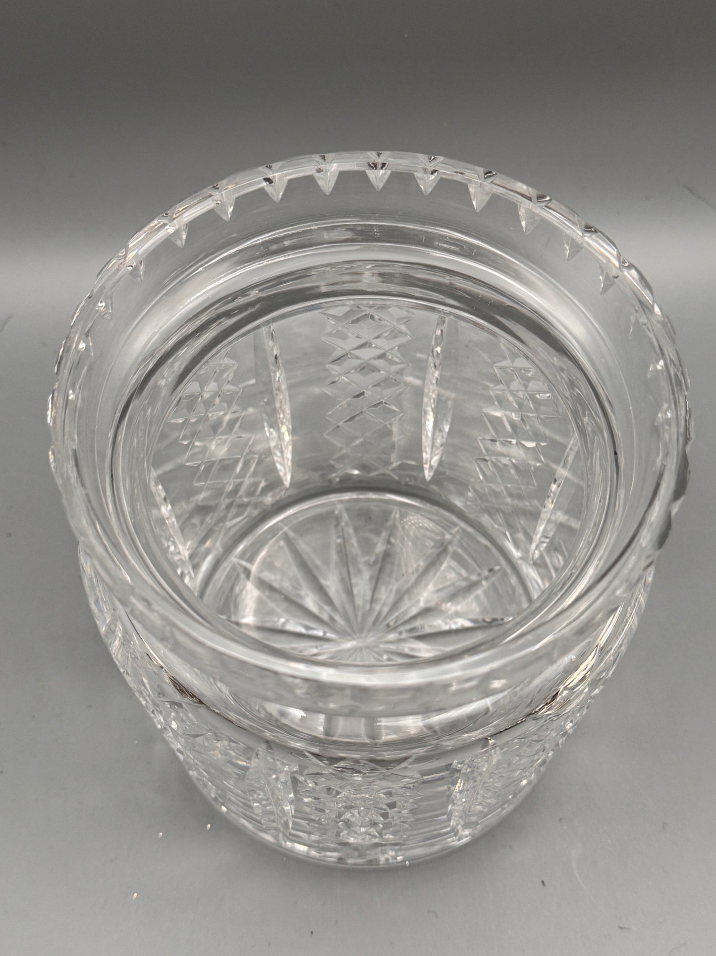 Waterford Crystal Biscuit Jar Lidded Cut Crystal Cookie Jar 7.5”