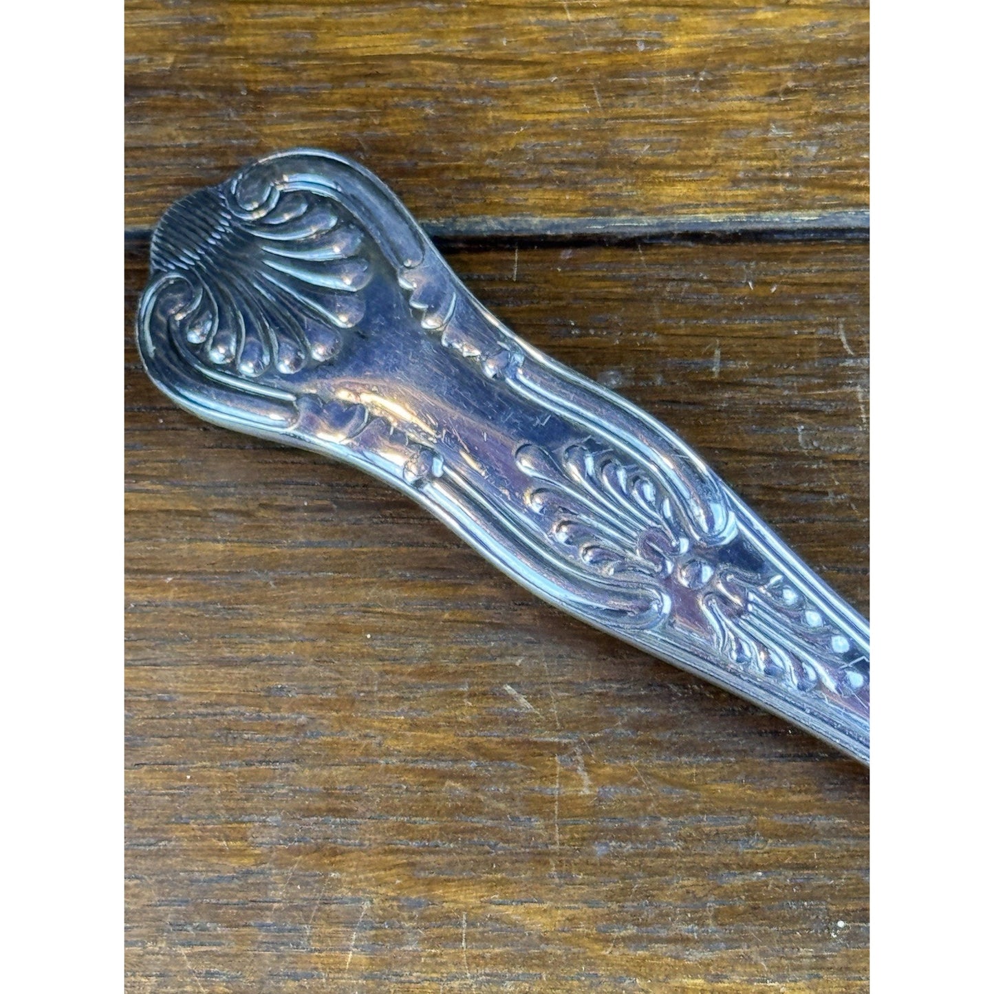 Vintage Stuffing Spoon Kings Pattern IFS Sheffield 13” Serving Spoon Silverplate