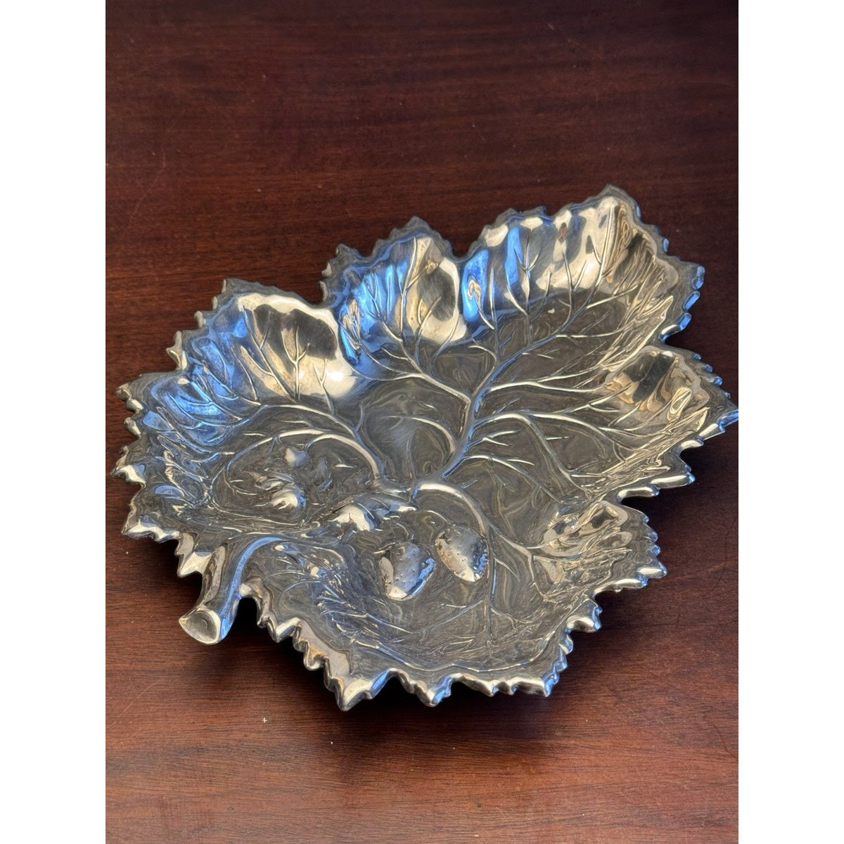 Silverplate Strawberry Dish Crescent Serving Bowl Fruit Tableware Footed