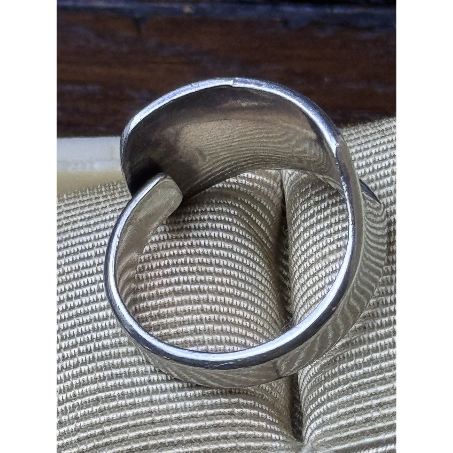 David Andersen Norway Sterling 925S Blue Guilloche Enamel Ring Size 8