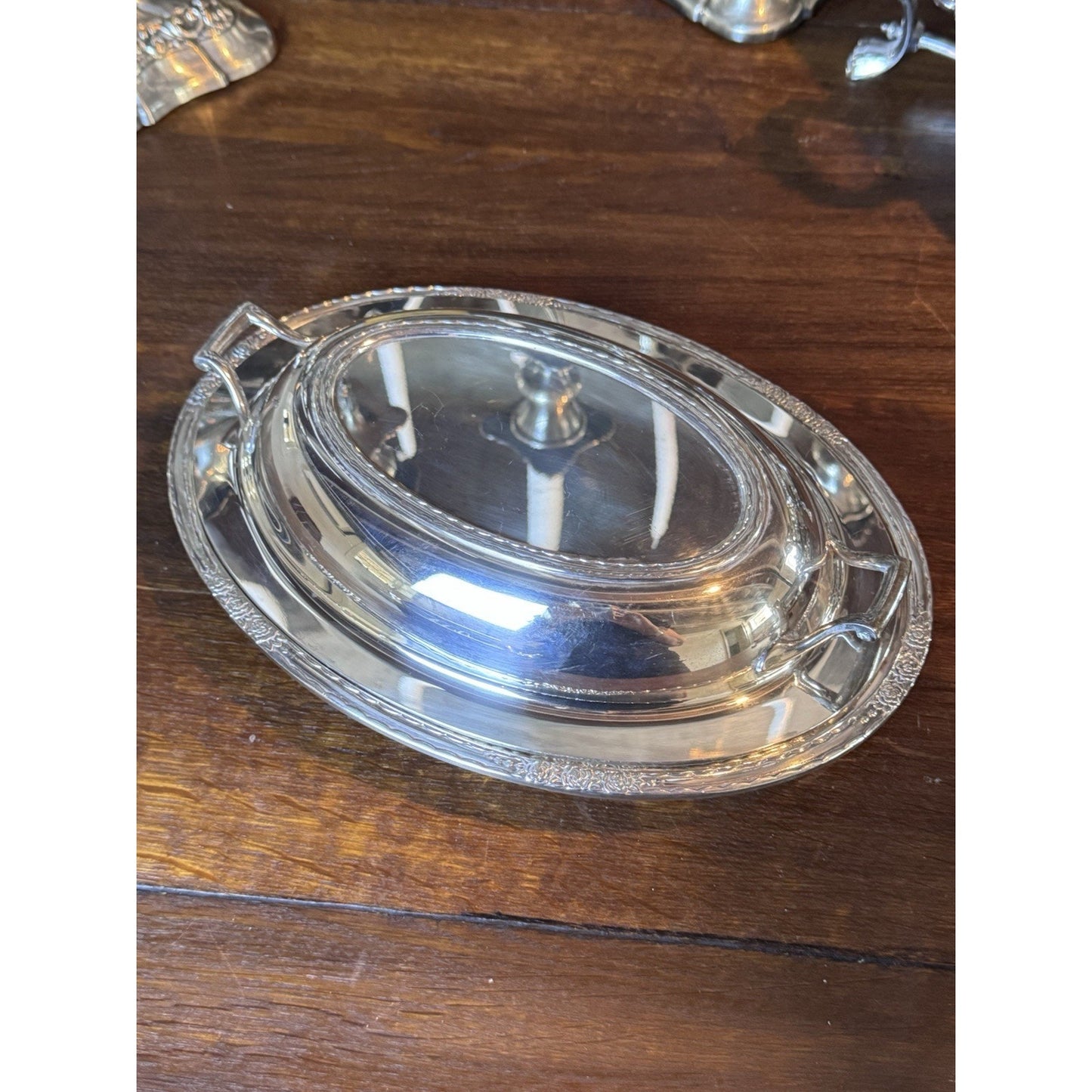 Silverplate Covered Serving Dish International Silver Camille – Oval