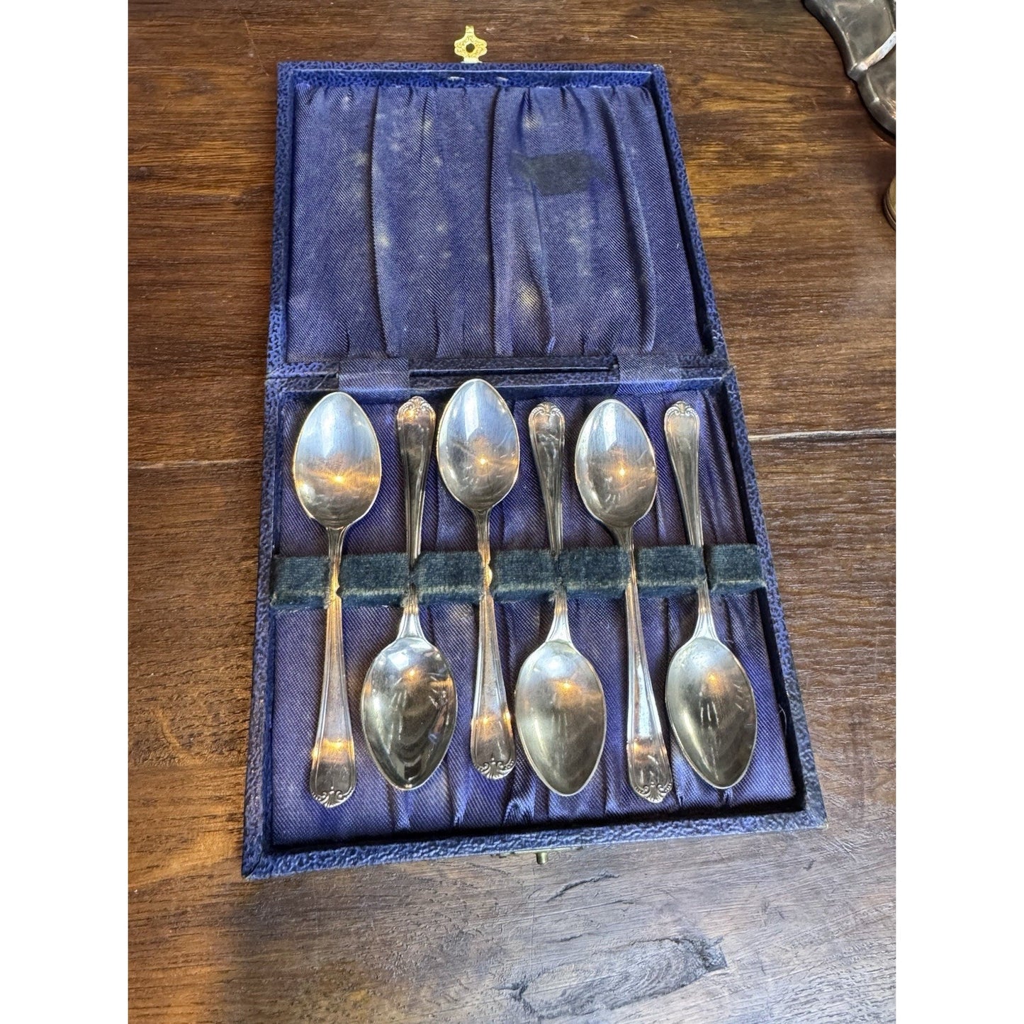 Vintage EPNS Silver Plate Demitasse Spoons in Original Presentation Case