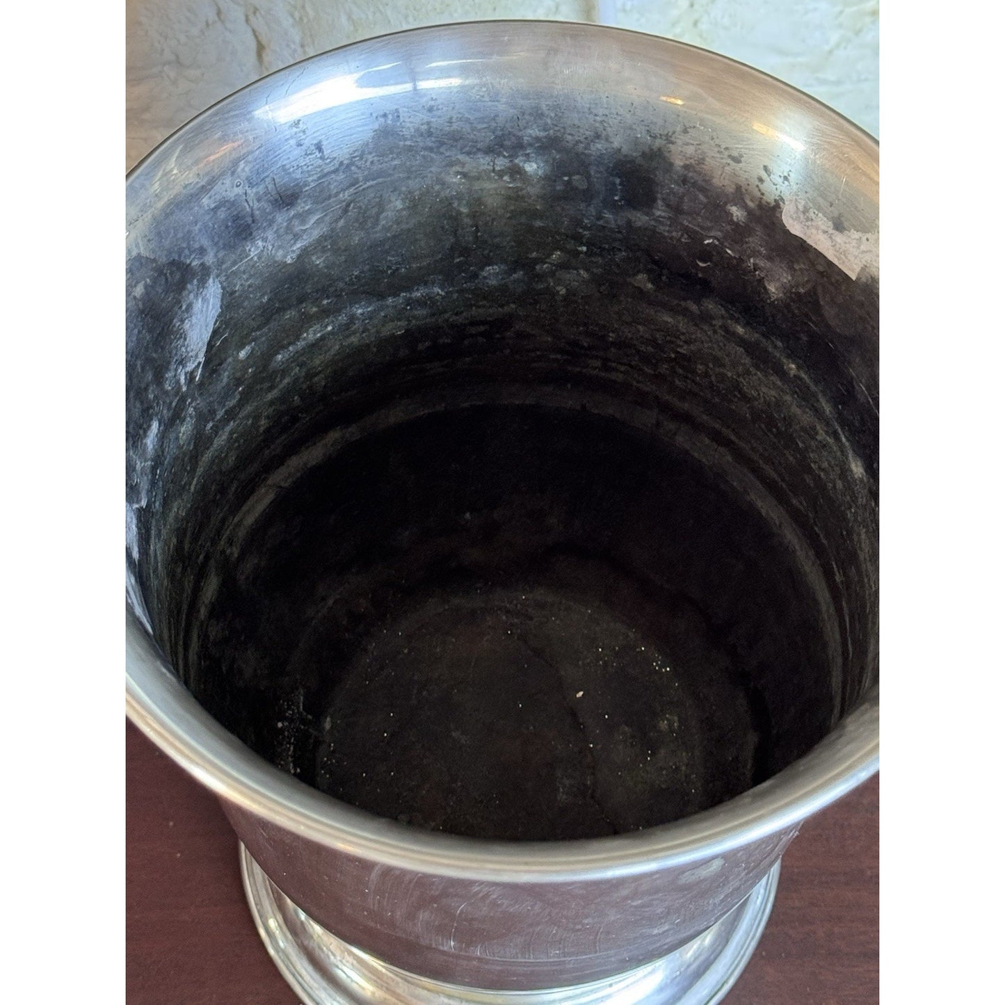 Vintage Silverplate Champagne Bucket Wine Cooler Ice Bucket Planter 9.5”