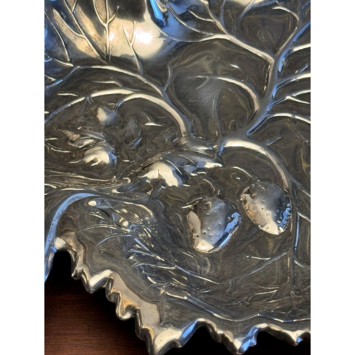 Silverplate Strawberry Dish Crescent Serving Bowl Fruit Tableware Footed