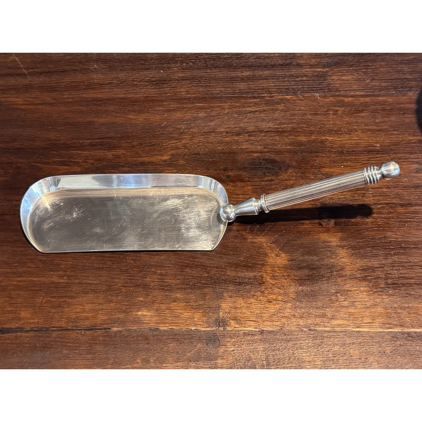 Silverplate Crumb Catcher Silent Butler Table Crumber Serving Scoop 12” Vintage