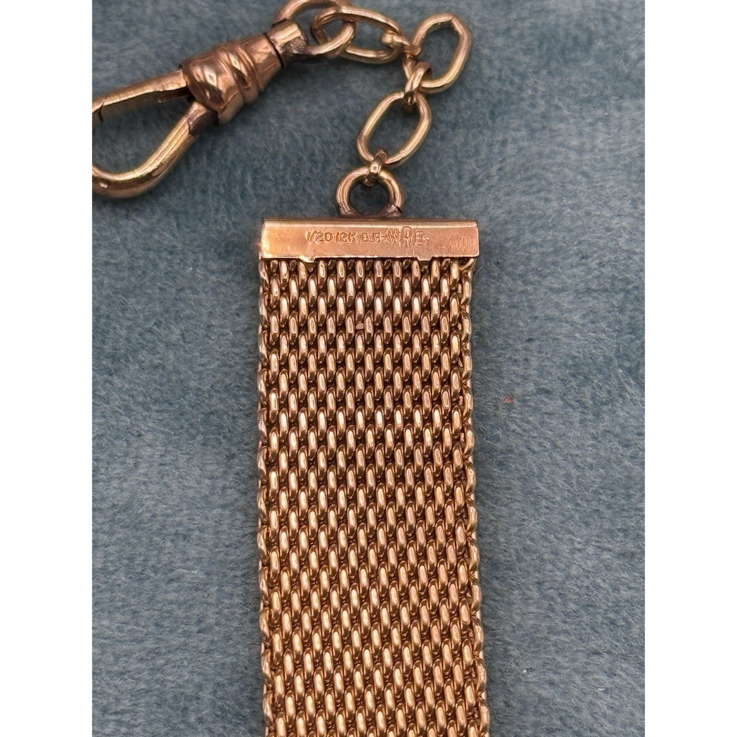 Vintage Watch Strap Fob WRE Gold Filled Signed No Monogram 5.5”