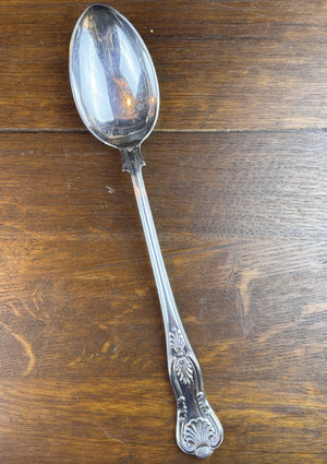 Vintage Stuffing Spoon Kings Pattern IFS Sheffield 13” Serving Spoon Silverplate