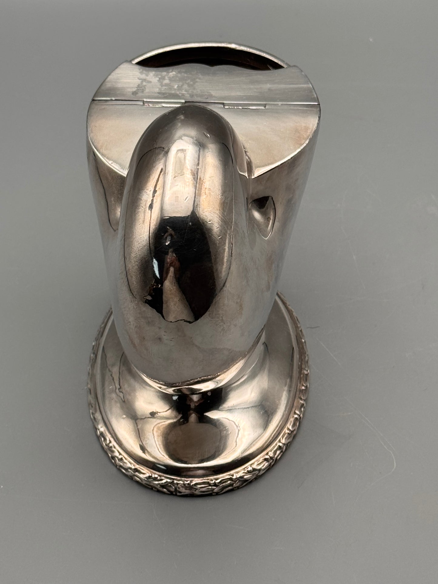 VINTAGE Nautilus Spoon Warmer SPOONER Silverplate Victorian Style Monogram DLM