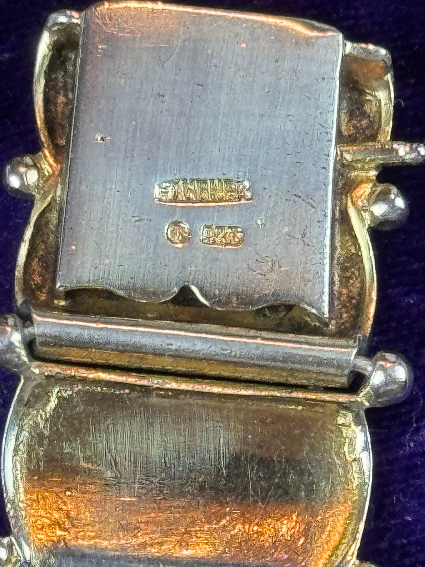 Vintage Theodor Fahrner 925 Sterling Silver TF Articulated Bracelet 44.5g