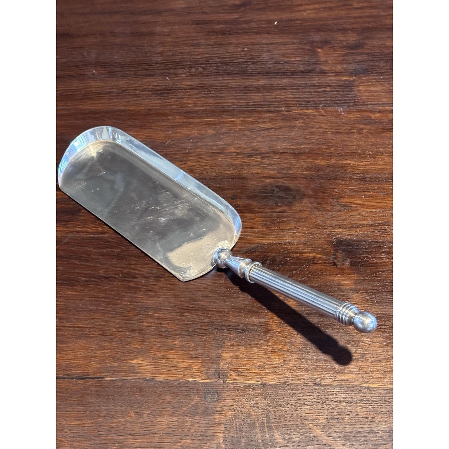 Silverplate Crumb Catcher Silent Butler Table Crumber Serving Scoop 12” Vintage