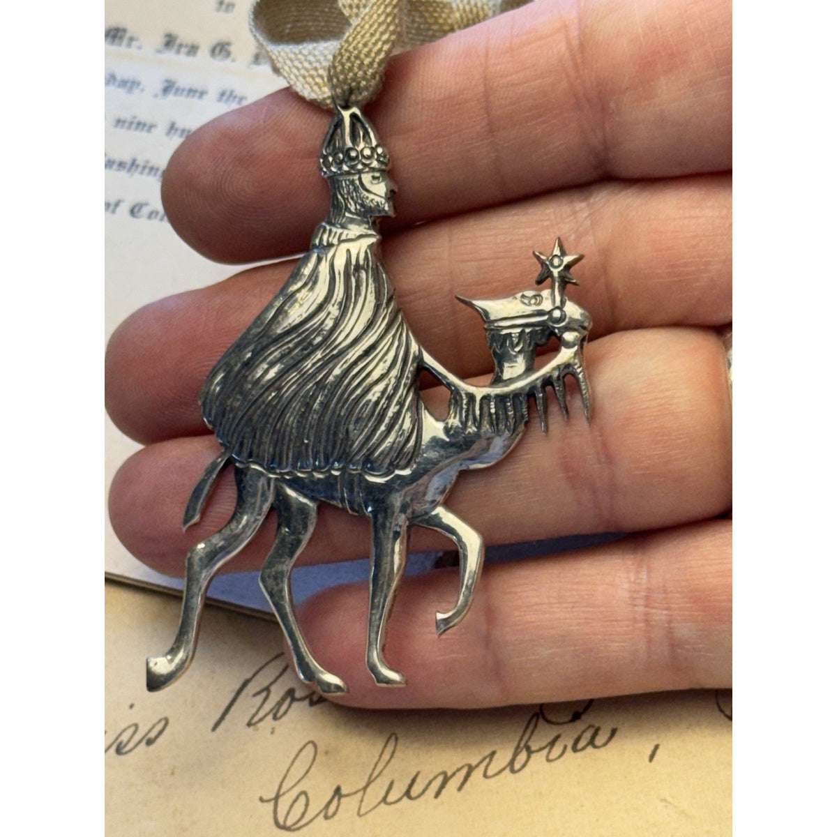 Sterling Silver Ornament Schwarzschild 1983 Wise Man Camel Christmas