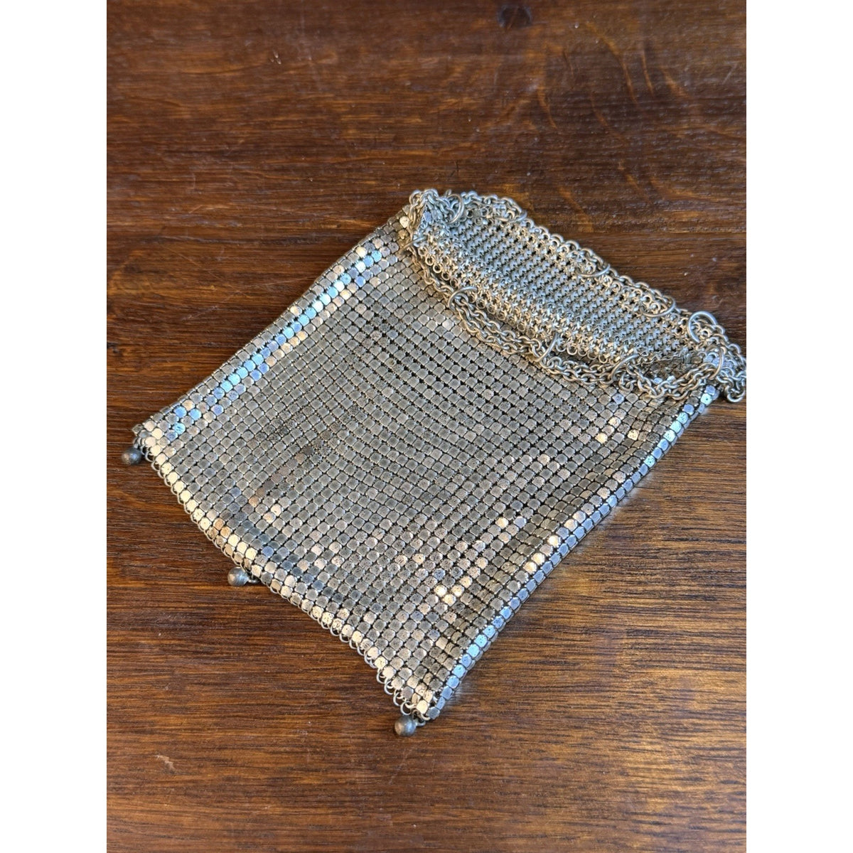 Antique Chatelaine Purse MESH Drawstring Reticule Ca. 1920s Art Deco