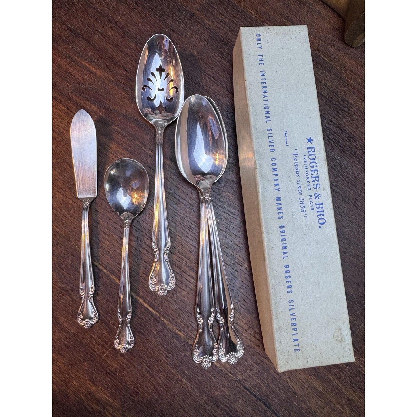 5 Pc Serving Set Daybreak Rogers Silverplate Original Case Flatware