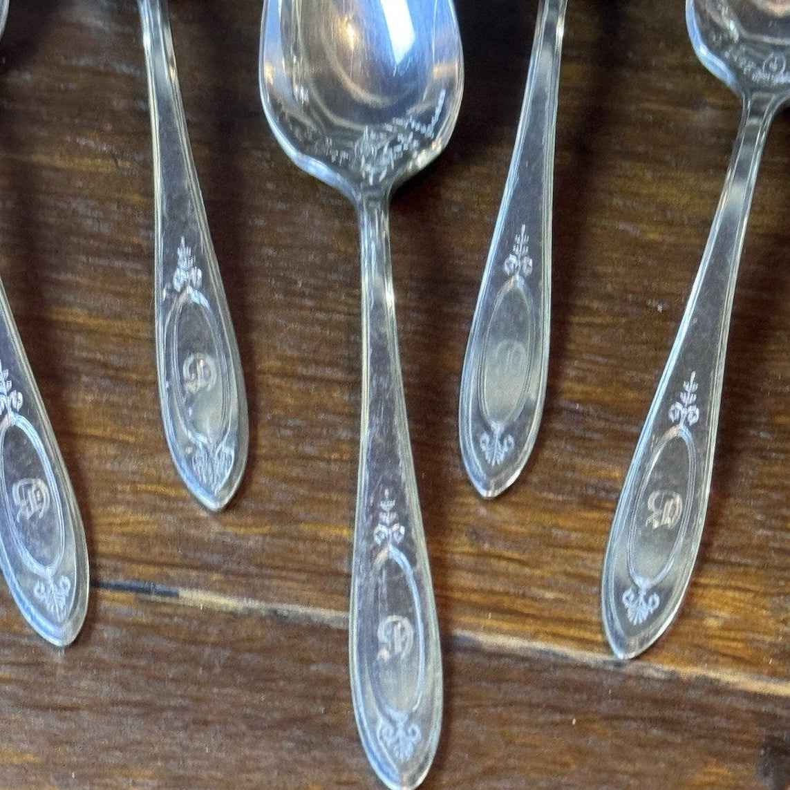 Set of 5 Community Silverplate Citrus Spoons Monogram D – 5.5”