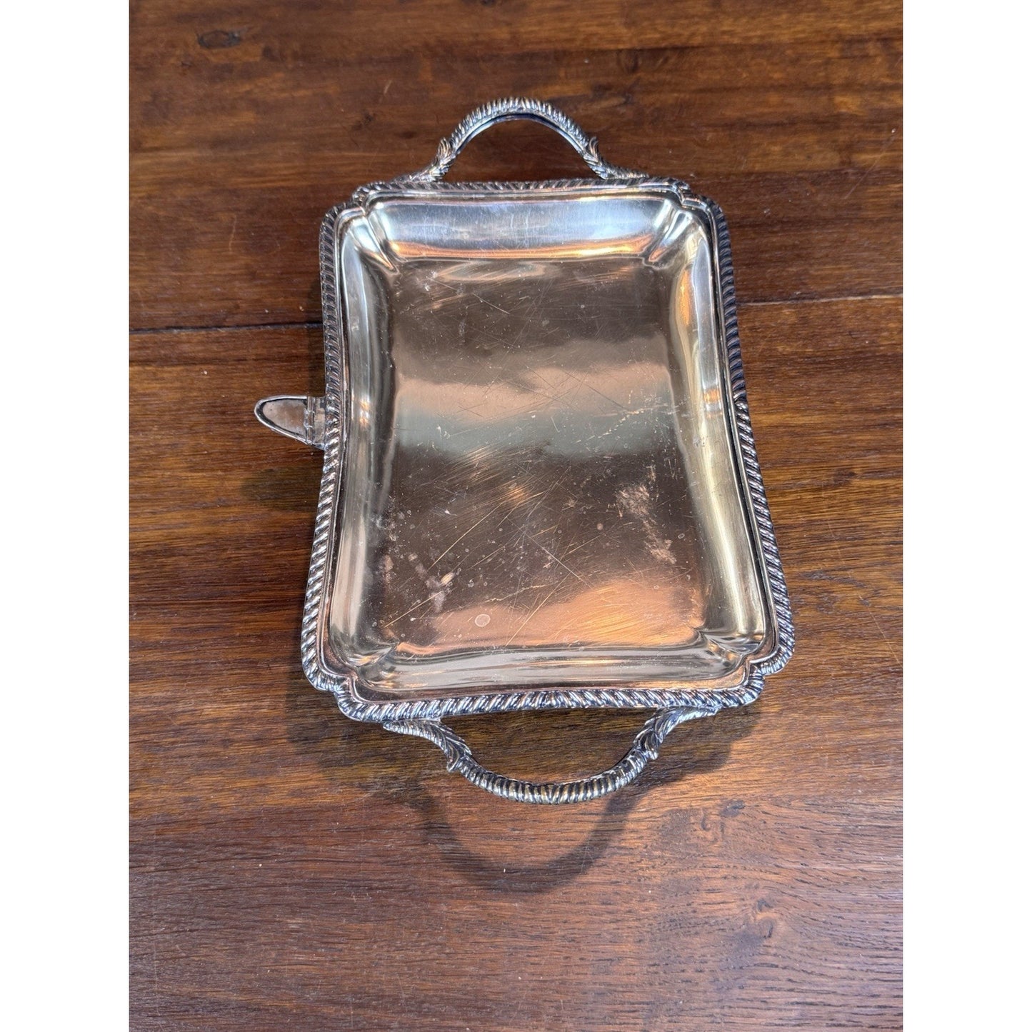 Antique Silverplate Hot Water Food Warmer Serving Dish 13.5”