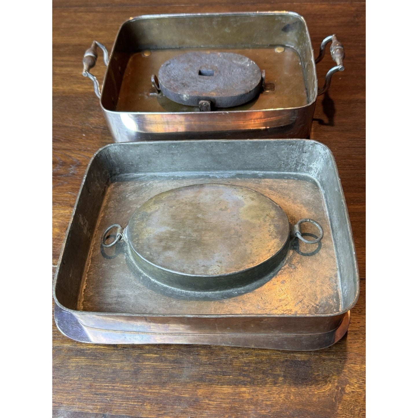 Antique Old Sheffield Silver on Copper Food Warmer 12.25” Georgian Victorian
