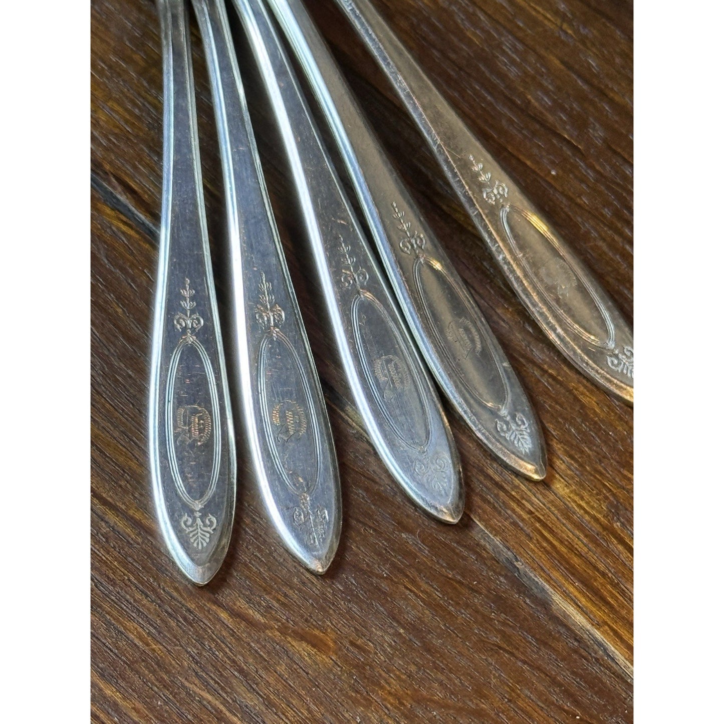 Set of 5 Community Silverplate Citrus Spoons Monogram D – 5.5”