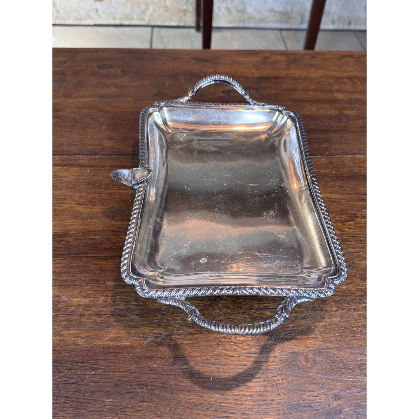 Antique Silverplate Hot Water Food Warmer Serving Dish 13.5”