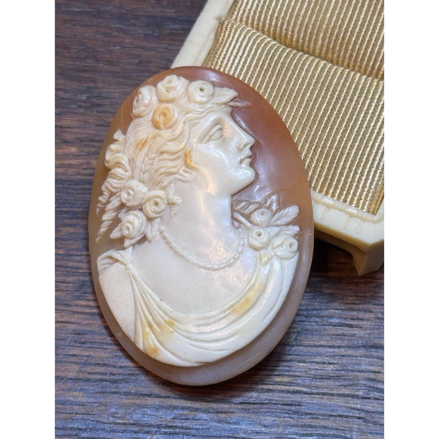 Victorian Shell Cameo Loose Unmounted Cameo Goddess Portrait 2
