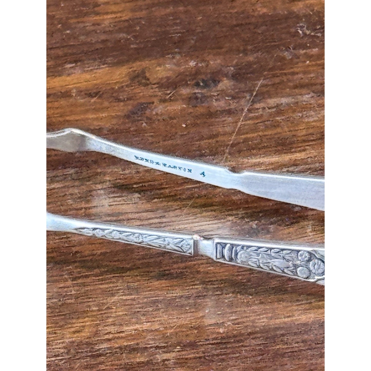 Antique Silverplate Sugar Tongs Reed & Barton Aesthetic Movement Bird Floral 5”