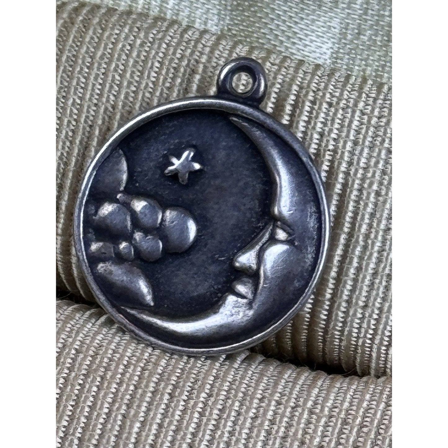Retired James Avery Moon and Star Charm 5/8” STERLING 925