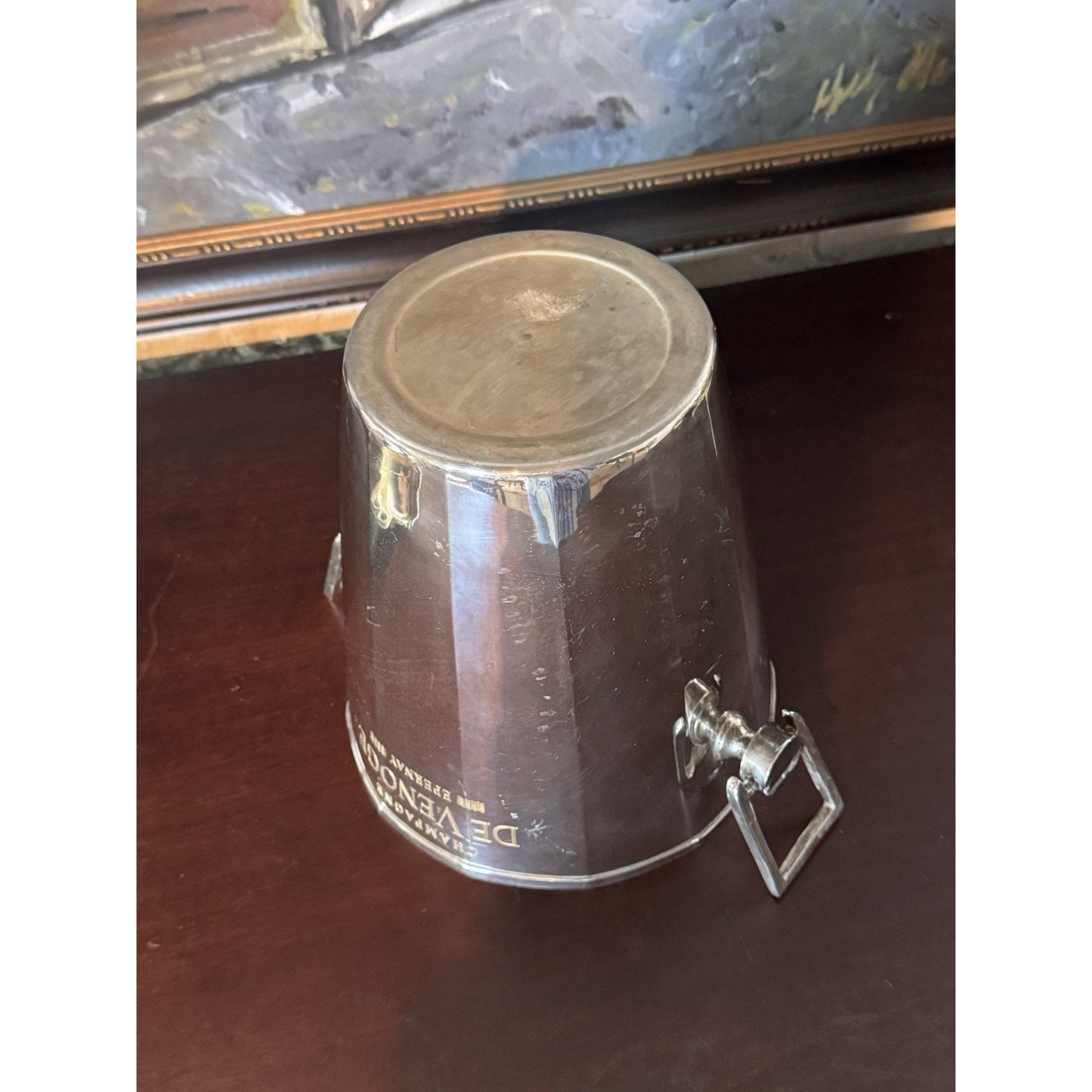 Silverplate Champagne Cooler De Venoge Epernay Ice Bucket 9” Wide 8” H