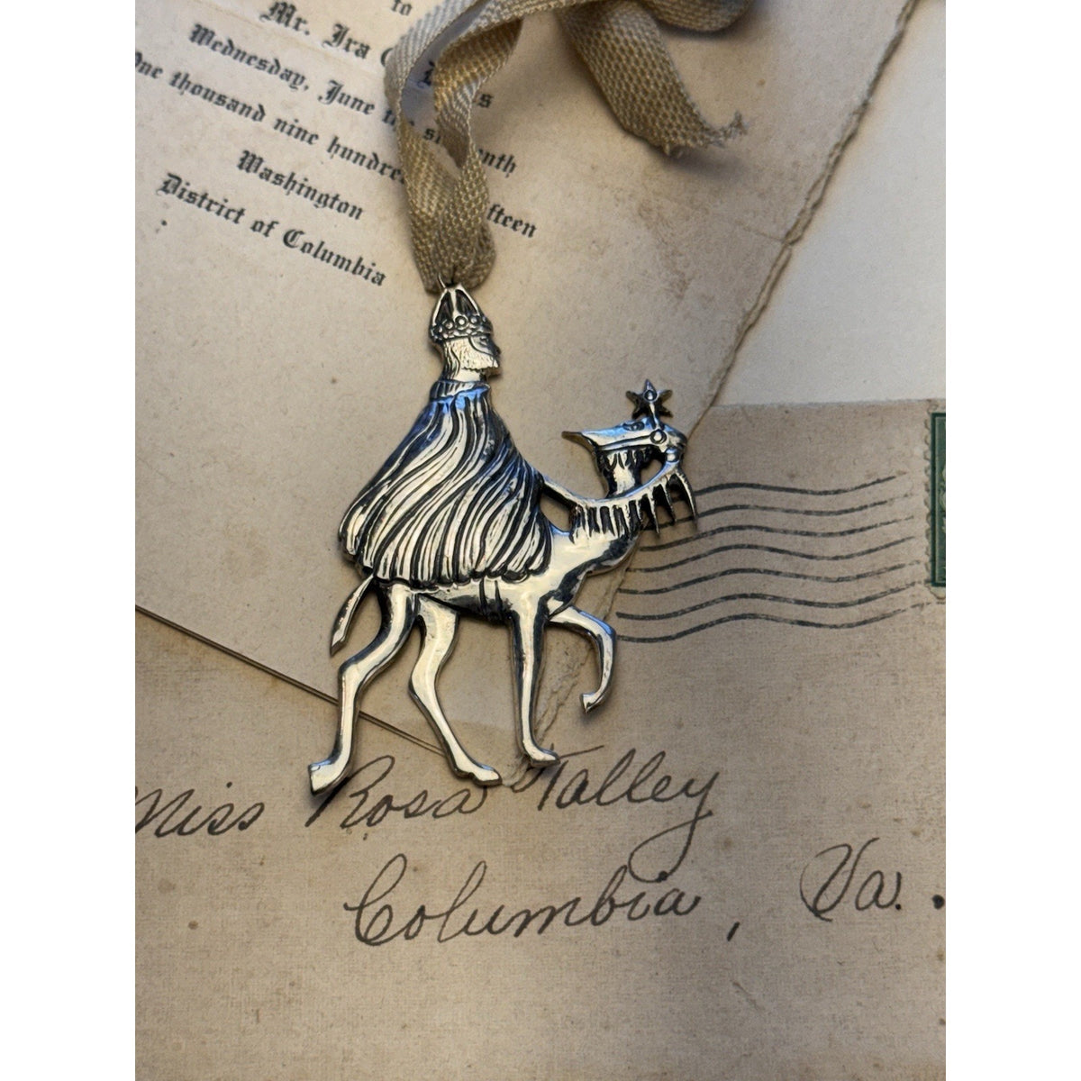 Sterling Silver Ornament Schwarzschild 1983 Wise Man Camel Christmas