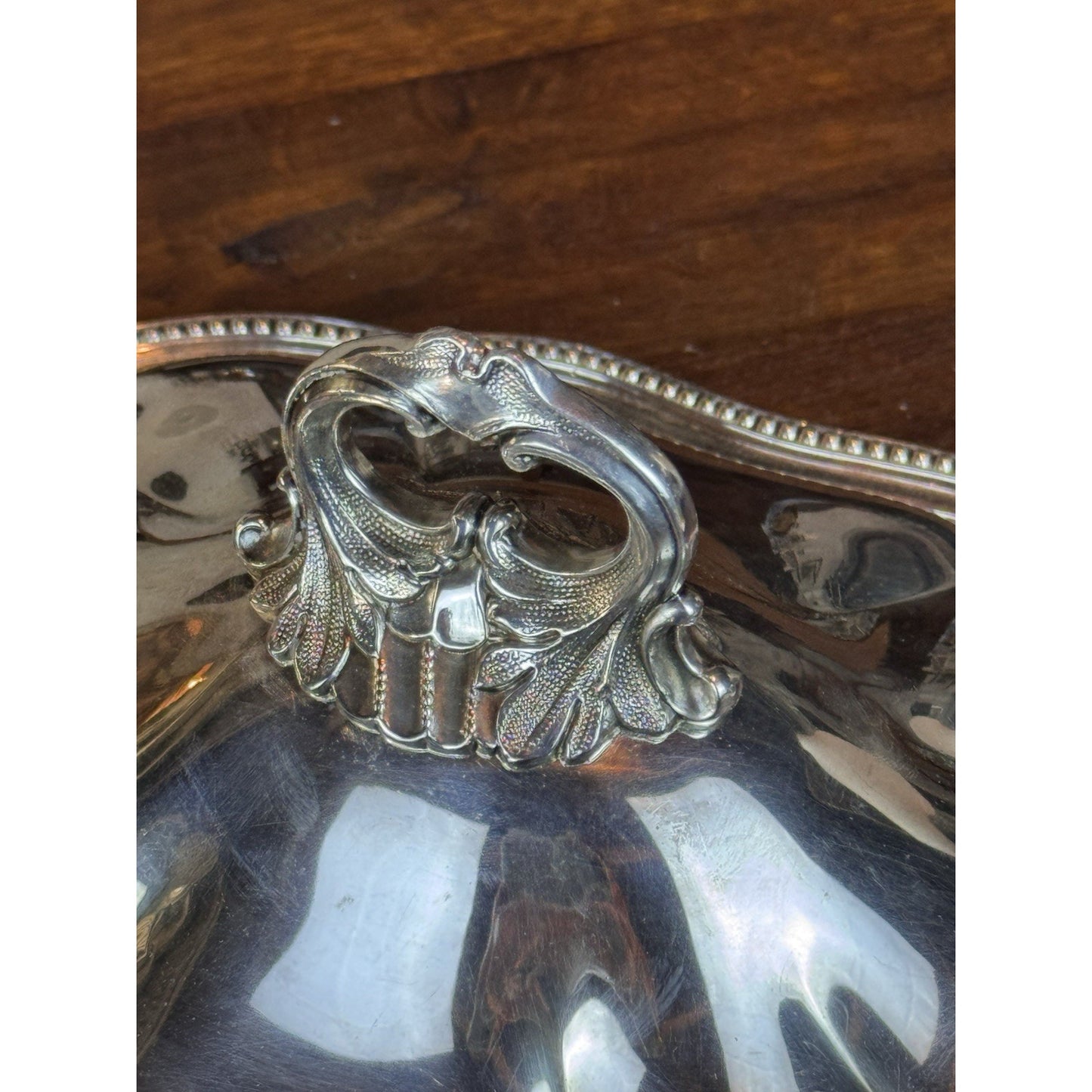 Vintage Silverplate English Style Covered Entrée Dish Chippendale 13”