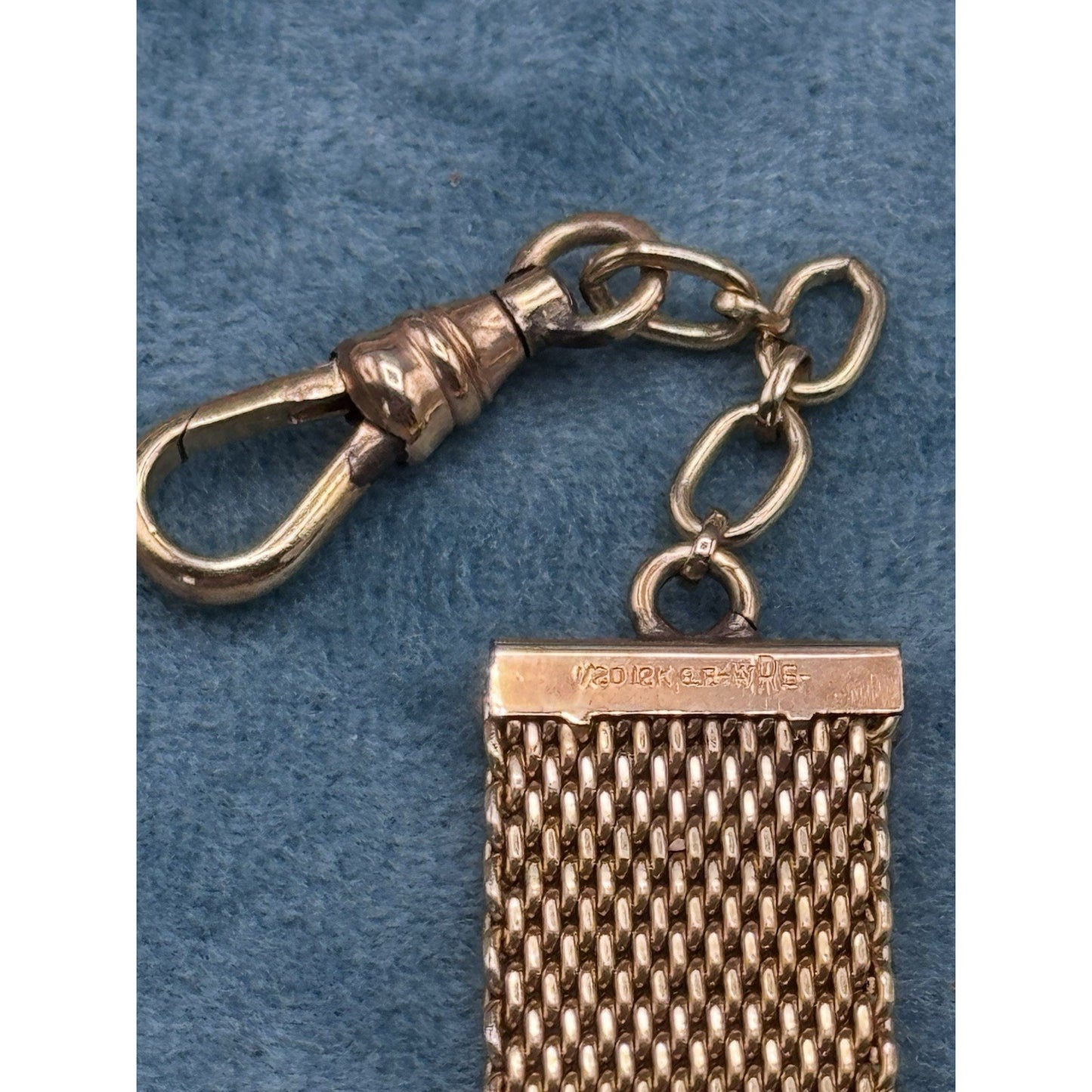 Vintage Watch Strap Fob WRE Gold Filled Signed No Monogram 5.5”