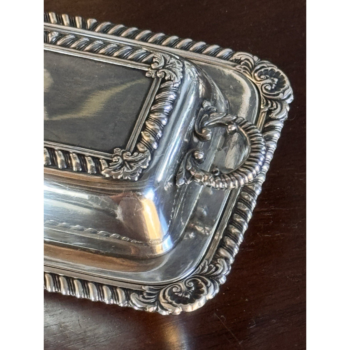 Silverplate Miniature Butter Dish With Lid & Spreader Vintage Set #B 4.5”
