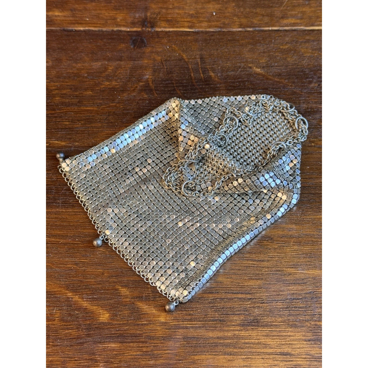 Antique Chatelaine Purse MESH Drawstring Reticule Ca. 1920s Art Deco