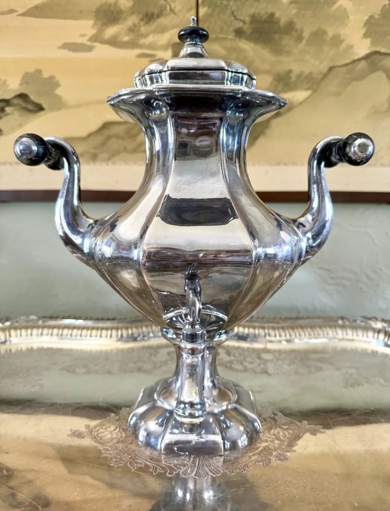 Antique Silverplate Drink Dispenser JAMES DIXON - SHEFFIELD Estate Find