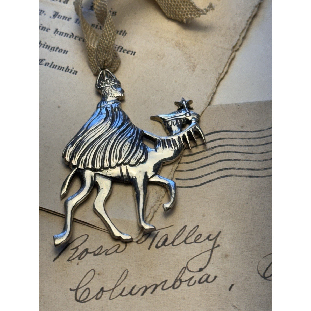 Sterling Silver Ornament Schwarzschild 1983 Wise Man Camel Christmas