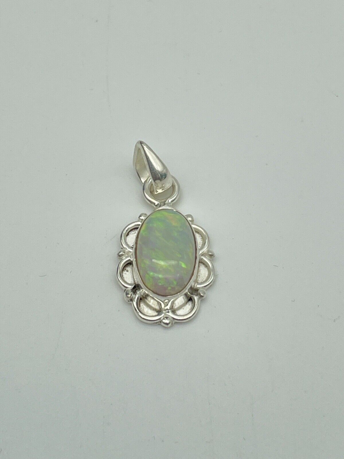 Sterling Silver Australian Opal Artisan Pendant New Without Tags