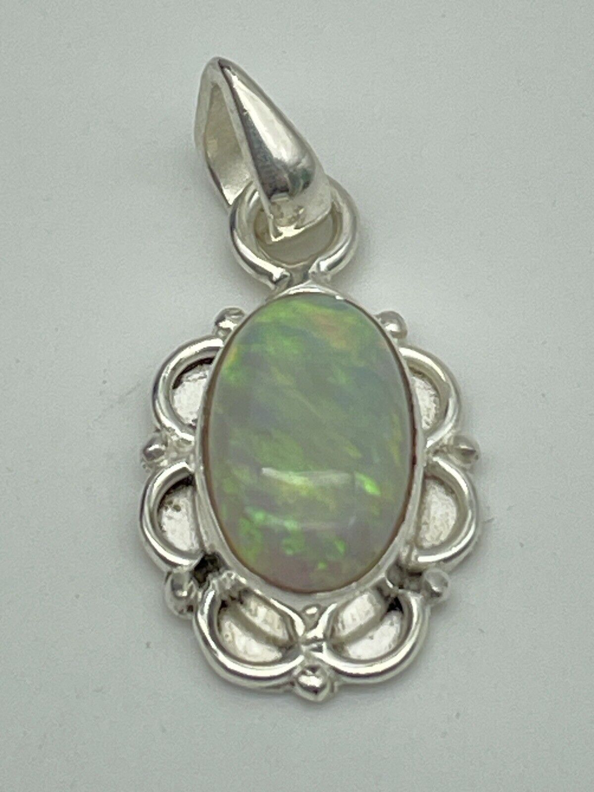 Sterling Silver Australian Opal Artisan Pendant New Without Tags