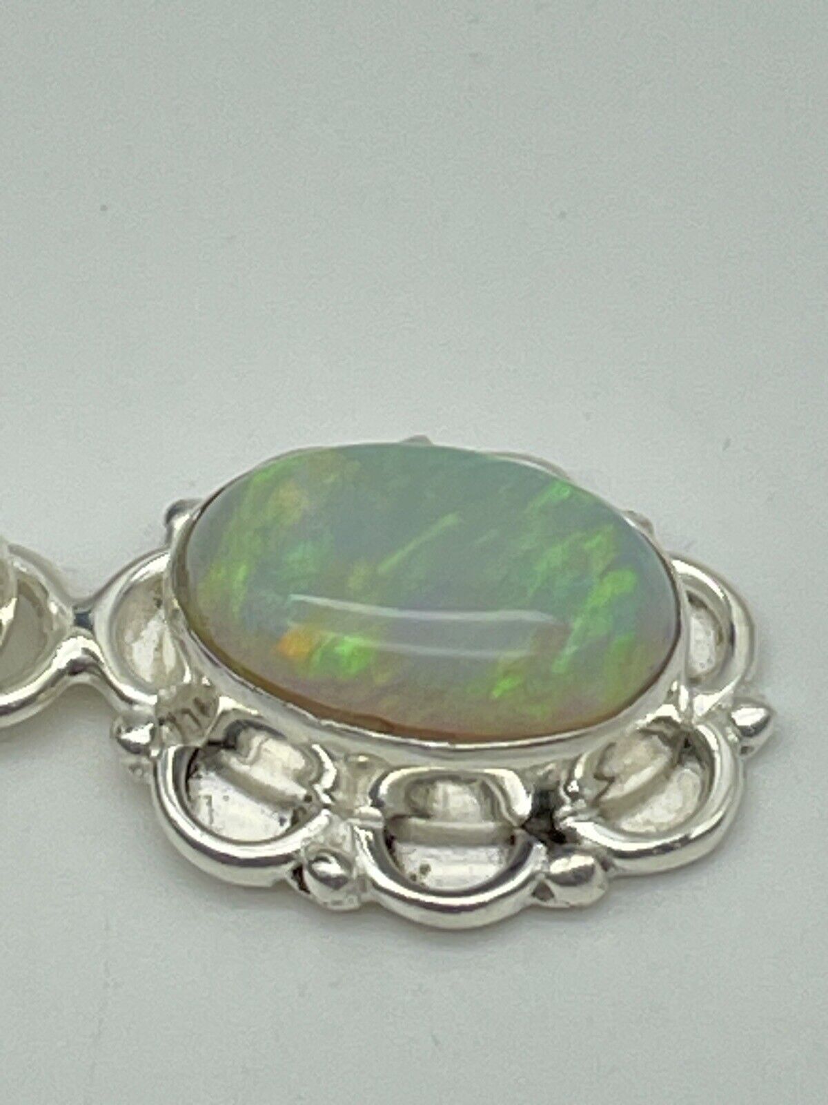 Sterling Silver Australian Opal Artisan Pendant New Without Tags