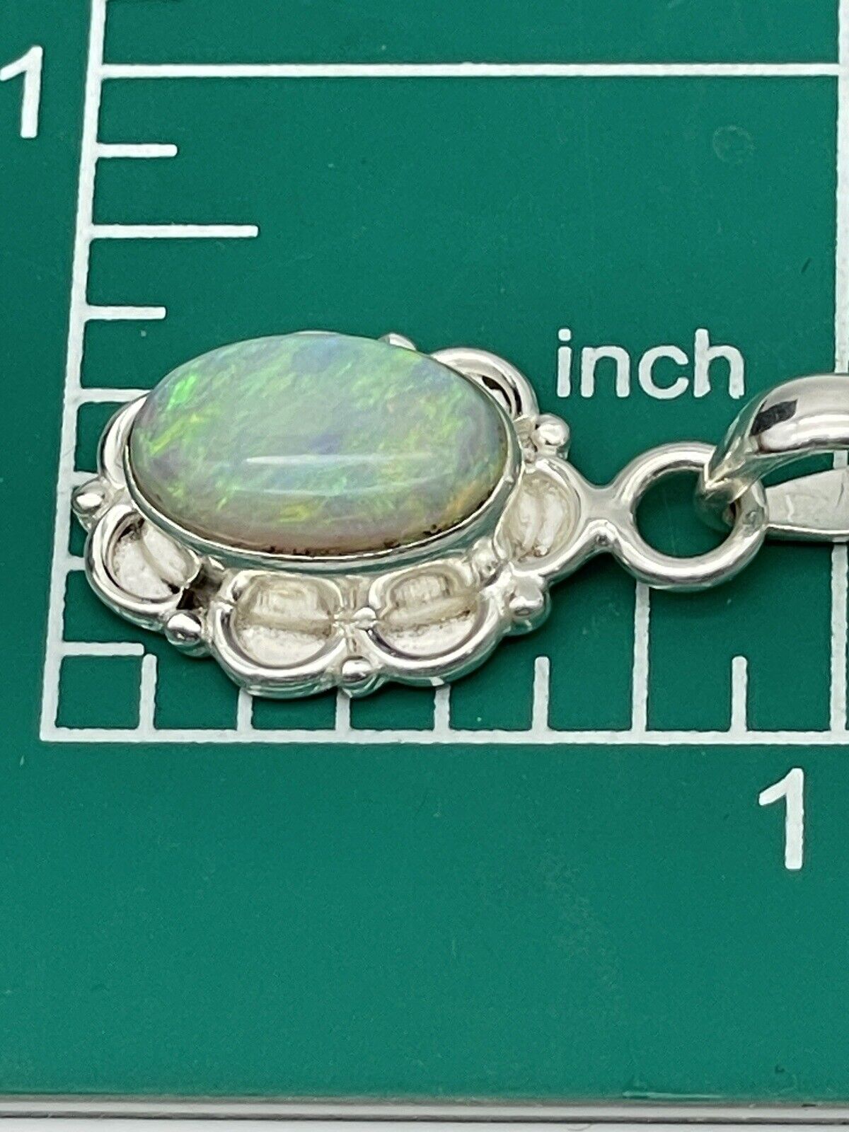 Sterling Silver Australian Opal Artisan Pendant New Without Tags