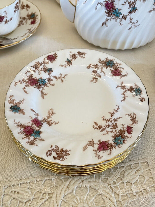6 MINTON Ancestral Bread Plate 6.25” Wreath Backstamp VINTAGE