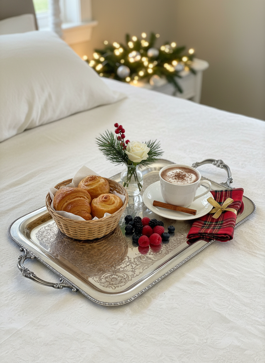 Silverplate Butler Tray MIDDLETOWN  Silver on Copper monogram Shabby Chic circa