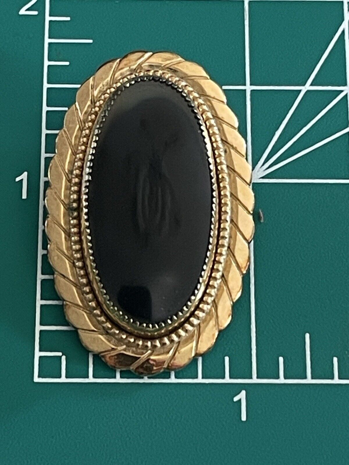 Vintage Agate Brooch Oval CATAMORE 12k Gold Filled